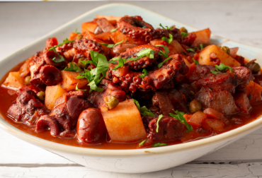Goat or octopus egg stew